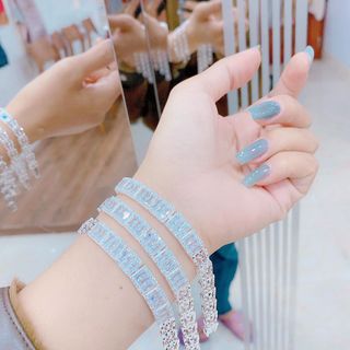 VÒNG TAY DẢI ĐÁ VUÔNG BẠC TA CAO CẤP CÓ THẺ HÓA ĐƠN - THẮNG GIANG