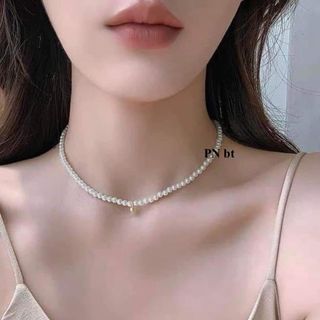VÒNG CỔ NGỌC TRAI NHÍ THIÊN NHIÊN GẮN CHUÔNG VÀNG TÂY 10 KARA ( CÓ THẺ HÓA ĐƠN ) - THẮNG GIANG