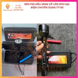 Đèn pin siêu sáng IPX4, đèn pin dùng trong pccc, đèn pin chiếu siêu sáng