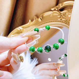 VÒNG TAY ĐÁ PHONG THỦY PHỐI CHARM BẠC TA CAO CẤP - THẮNG GIANG