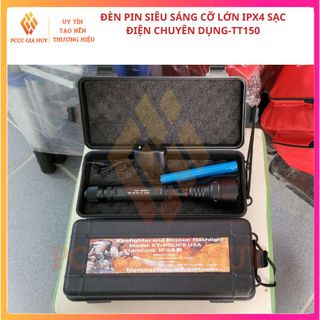 Đèn pin siêu sáng IPX4, đèn pin dùng trong pccc, đèn pin chiếu siêu sáng