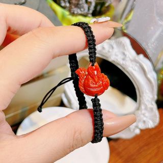 VÒNG TAY HỒ LY NGỌC CẨM THẠCH HUYẾT THIÊN NHIÊN TẾT DÂY - THẮNG GIANG