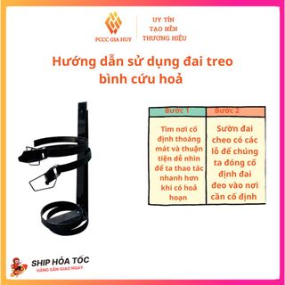 Giá treo bình chữa cháy, dây đai đỡ bình cứu hoả bằng kim loại - PCCC Gia Huy