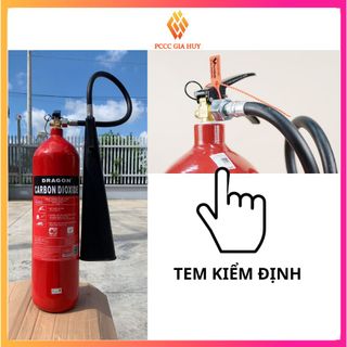 Bình chữa cháy khí CO2, bình cứu hoả chính hãng DRAGON có tem kiểm định của bộ CA - PCCC GIA HUY