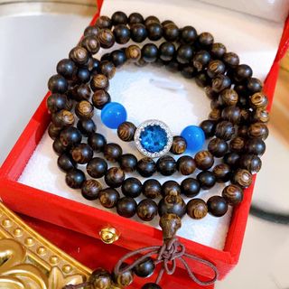 VÒNG TAY TRẦM HƯƠNG SÁNH THIÊN NHIÊN PHỐI CHARM BẠC TA CAO CẤP - THẮNG GIANG