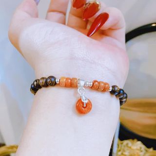 VÒNG TAY TRẦM HƯƠNG SÁNH CHÌM PHỐI ĐỒNG ĐIẾU NGỌC CẨM THẠCH THIÊN NHIÊN - THẮNG GIANG