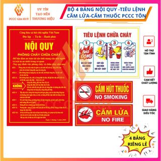 Bảng nội quy, tiêu lệnh , cấm lửa, cấm thuốc  PCCC , bảng nội quy tiêu lệnh phòng cháy chữa cháy.