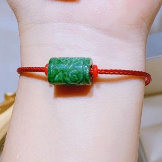 VÒNG TAY LU THỐNG NGỌC CẨM THẠCH TRẠM KHẮC KIM TIỀN - THẮNG GIANG