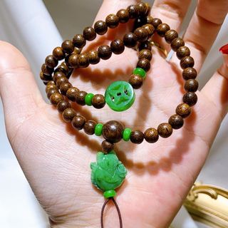 VÒNG TAY TRẦM HƯƠNG TỐC PHỐI XU KIM TIỀN HỒ LY NGỌC CẨM THẠCH THIÊN NHIÊN - THẮNG GIANG