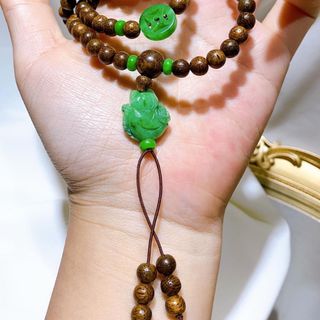 VÒNG TAY TRẦM HƯƠNG TỐC PHỐI XU KIM TIỀN HỒ LY NGỌC CẨM THẠCH THIÊN NHIÊN - THẮNG GIANG