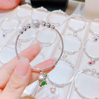 VÒNG TAY CHARM KITTY DÀNH CHO BÉ CHUẨN BẠC TA (CÓ THẺ HÓA ĐƠN) - THẮNG GIANG