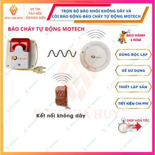 Bộ báo cháy tự động không dây ,hệ thống báo cháy hộ liên gia,  điều khiển bật tắt từ xa có đèn báo và còi hú 110dB