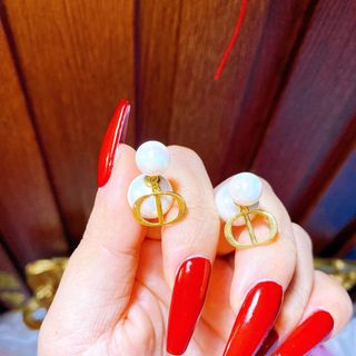 BÔNG TAI NGỌC TRAI SAN HÔ BẠC TA XI VÀNG 24 KARA - THẮNG GIANG
