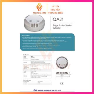 Đầu báo khói,cảm biến khói dùng pin độc lập HORING QA-31 , tiện dụng độ chính xác cao
