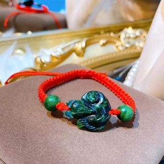VÒNG TAY HỒ LY NGỌC CẨM THẠCH SƠN THỦY THIÊN NHIÊN TẾT CHỈ ĐỎ MAY MẮN DÒNG VIP - THẮNG GIANG
