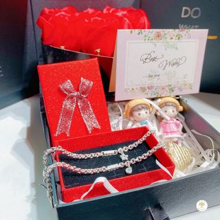 LẮC TAY UNISEX BẠC TA GẮN CHARM - THẮNG GIANG