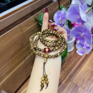 VÒNG TAY TRẦM HƯƠNG PHỐI LU THỐNG NGỌC GIÁC VÀNG - THẮNG GIANG