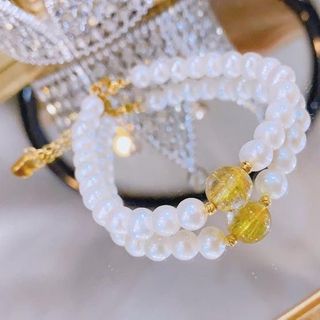 VÒNG TAY NGỌC TRAI NUÔI THIÊN NHIÊN GẮN ĐÁ PHONG THỦY - THẮNG GIANG