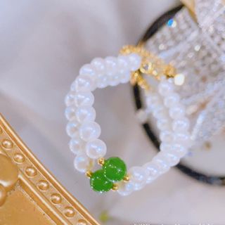 VÒNG TAY NGỌC TRAI NUÔI THIÊN NHIÊN GẮN ĐÁ PHONG THỦY - THẮNG GIANG