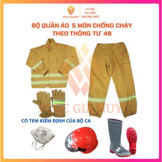 Quần áo phòng cháy chữa cháy TT-48 ,quần áo chống cháy có tem kiểm định, có đủ 5 món đạt tiêu chuẩn pccc giá sỉ