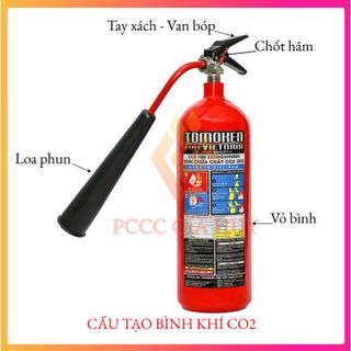 [ĐÃ KIỂM ĐỊNH] BÌNH CHỮA CHÁY KHÍ CO2 3KG TOMOKEN VIỆT NAM