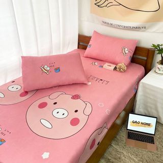 Ga BỌC TOPPER Kèm 2 Vỏ Gối - CHƯA GỒM CHĂN Chất Liệu Cotton Cao Cấp Mát Mịn Miễn Phí Bo Chun m4, m6,m8