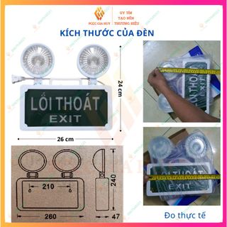 Đèn sự cố khẩn cấp , đèn chiếu sáng kết hợp biển EXIT thoát nạn - thiết bị pccc GIA HUY