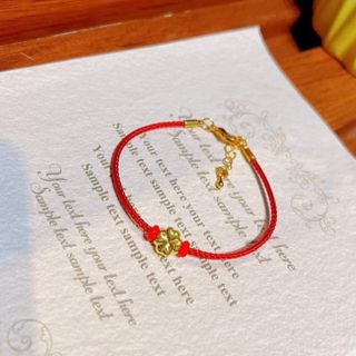 VÒNG TAY CỎ BỐN LÁ VÀNG TÂY 10KARA LÊN DÂY CAP - THẮNG GIANG