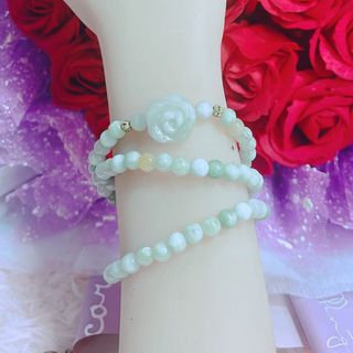 CHUỖI VÒNG TAY HOA MẪU ĐƠN NGỌC PHỈ THÚY THIÊN NHIÊN - THẮNG GIANG