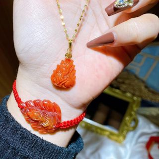 VÒNG TAY HỒ LY CHÚA CẨM THẠCH HUYẾT TẾT DÂY CHỈ MAY MẮN - THẮNG GIANG