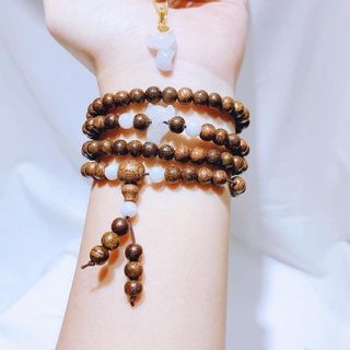 VÒNG TAY TRẦM HƯƠNG TỐC PHỐI HỒ LY NGỌC CẨM THẠCH THIÊN NHIÊN - THẮNG GIANG
