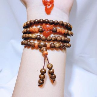 VÒNG TAY TRẦM HƯƠNG TỐC PHỐI HỒ LY NGỌC CẨM THẠCH THIÊN NHIÊN - THẮNG GIANG