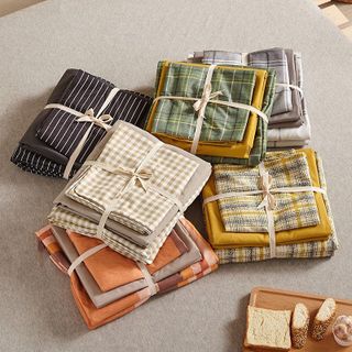 Bộ Ga Giường Và 2 Vỏ Gối Cotton Cao Cấp Đủ Kích Thước Trải Nệm 1m4, 1m6, 1m8 CHƯA GỒM CHĂN - KiMi Decor