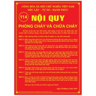 Bảng nội quy tiêu lệnh PCCC bằng MICA trong suốt bền,không rỉ sét,tính thẩm mỹ cao