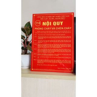 Bảng nội quy tiêu lệnh PCCC bằng MICA trong suốt bền,không rỉ sét,tính thẩm mỹ cao