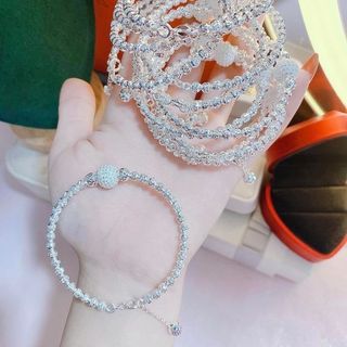 VÒNG TAY BI BẠC TA ĐÍNH ĐÁ CAO CẤP CÓ THẺ HÓA ĐƠN - THẮNG GIANG