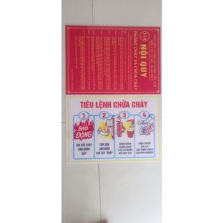 Bảng nội quy tiêu lệnh PCCC bằng MICA trong suốt bền,không rỉ sét,tính thẩm mỹ cao
