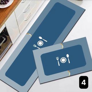 Bộ 2 THẢM BẾP SILICON cao cấp, thảm trải sàn lau chân thấm hút nước chống trơn trượt cho nhà bếp KiMi Decor