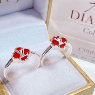 NHẪN CỎ BỐN LÁ ĐÍNH CHỮ BẠC TA CAO CẤP - THẮNG GIANG