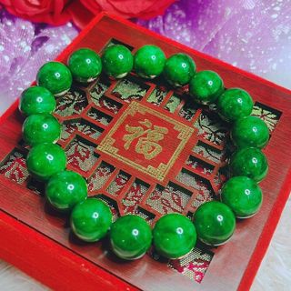 VÒNG TAY NAM NGỌC CẨM THẠCH SƠN THỦY SIZE HẠT 12 LY - THẮNG GIANG
