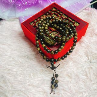 VÒNG TAY TRẦM HƯƠNG SÁNH CHÌM THIÊN NHIÊN PHỐI CHARM TÌ HƯU - THẮNG GIANG