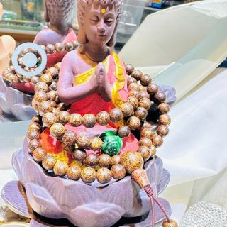 VÒNG TAY TRẦM HƯƠNG TỐC PHỐI TÚI TIỀN NGỌC CẨM THẠCH SƠN THỦY THIÊN NHIÊN KHẮC XU KIM TIỀN - THẮNG GIANG