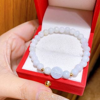 VÒNG TAY XU KIM TIỀN NGỌC CẨM THẠCH TRẮNG THIÊN NHIÊN - THẮNG GIANG