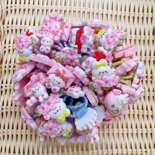 Cột thun hình thú thỏ mèo gấu các kiểu(bịch 100 dây)