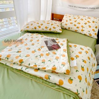 Bộ Chăn ga ĐŨI CHĂN HÈ, Cotton Đũi Hàng Nhập Khẩu 4 Món Siêu Đẹp Mát Lạnh - KiMi Decor