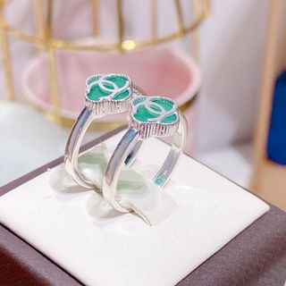 NHẪN CỎ BỐN LÁ BẠC TA HÌNH CHỮ X CÓ THẺ HÓA ĐƠN - THẮNG GIANG