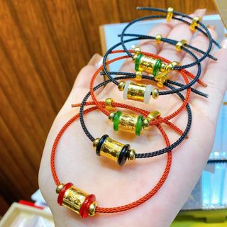 VÒNG TAY LU THỐNG NGỌC MÃ NÃO GIÁC VÀNG - THẮNG GIANG