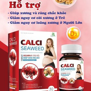 VIÊN UỐNG BỔ SUNG CANXI, VITAMIN D3, K2 CALCI SEAWEED GIÚP XƯƠNG VÀ RĂNG CHẮC KHỎE, GIẢM LOÃNG XƯƠNG HỘP 30 VIÊN- DƯỢC PHẨM AVIPHAR