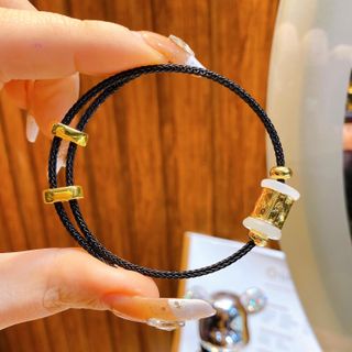 VÒNG TAY LU THỐNG NGỌC MÃ NÃO GIÁC VÀNG - THẮNG GIANG