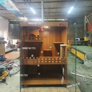 Chuồng Mèo 2 Tầng, Nhà Mèo Bằng Gỗ MDF Chống Ẩm Kháng Nước